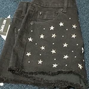 NWT edgy black heart shorts